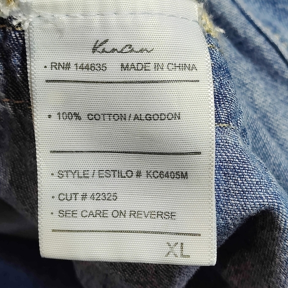 Kancan Virginia Button Down Denim Shirt Dress Belt  Pockets Women's XL Blue - Picture 13 of 14